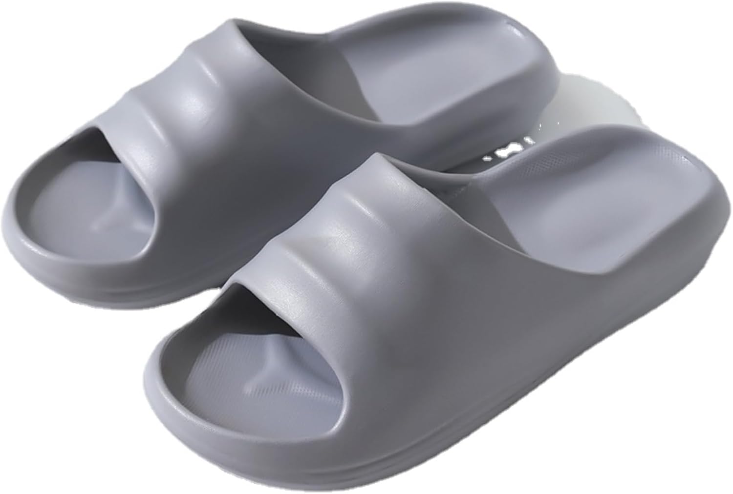 

Тапочки-подушечки для женщин и мужчин, шлепанцы, сандалии для душа, шлепанцы Cloud Slides с толстой подошвой Srdmuph, серый