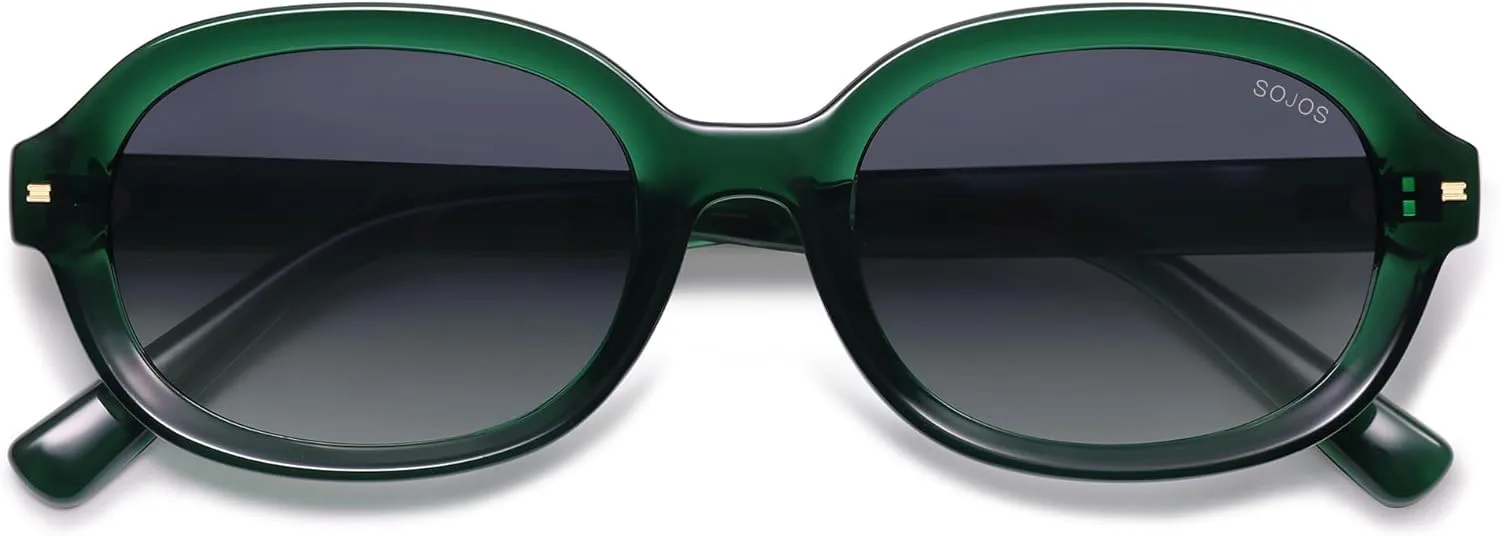 

Солнцезащитные очки SOJOS в стиле ретро, ​​овальные и круглые, поляризованные, для женщин и мужчин, винтажные, 80-х и 90-х годов, модель SJ2603, Green/Grey
