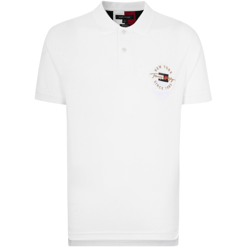 

Tommy Hilfiger Белая поло для мужчин, Белый, Tommy Hilfiger Белая поло для мужчин