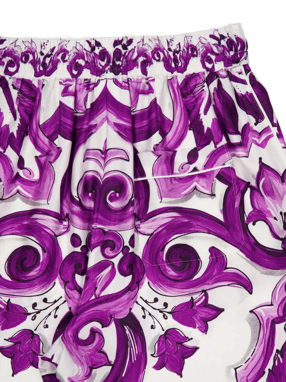 Брюки палаццо с принтом Majolica Dolce & Gabbana, фиолетовый — фото 4