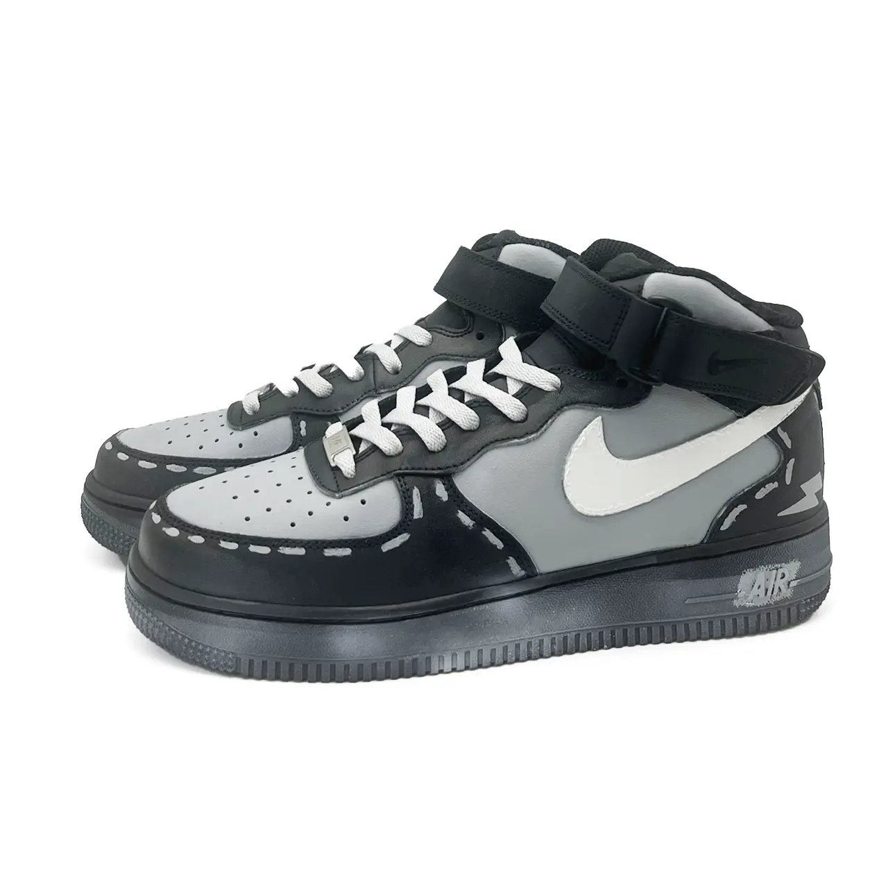 Nike Haze Zone Synthetic Leather Gray Shades Thermal, Slip Resistant, And Abrasion Resistant Coverage High top — фото 4