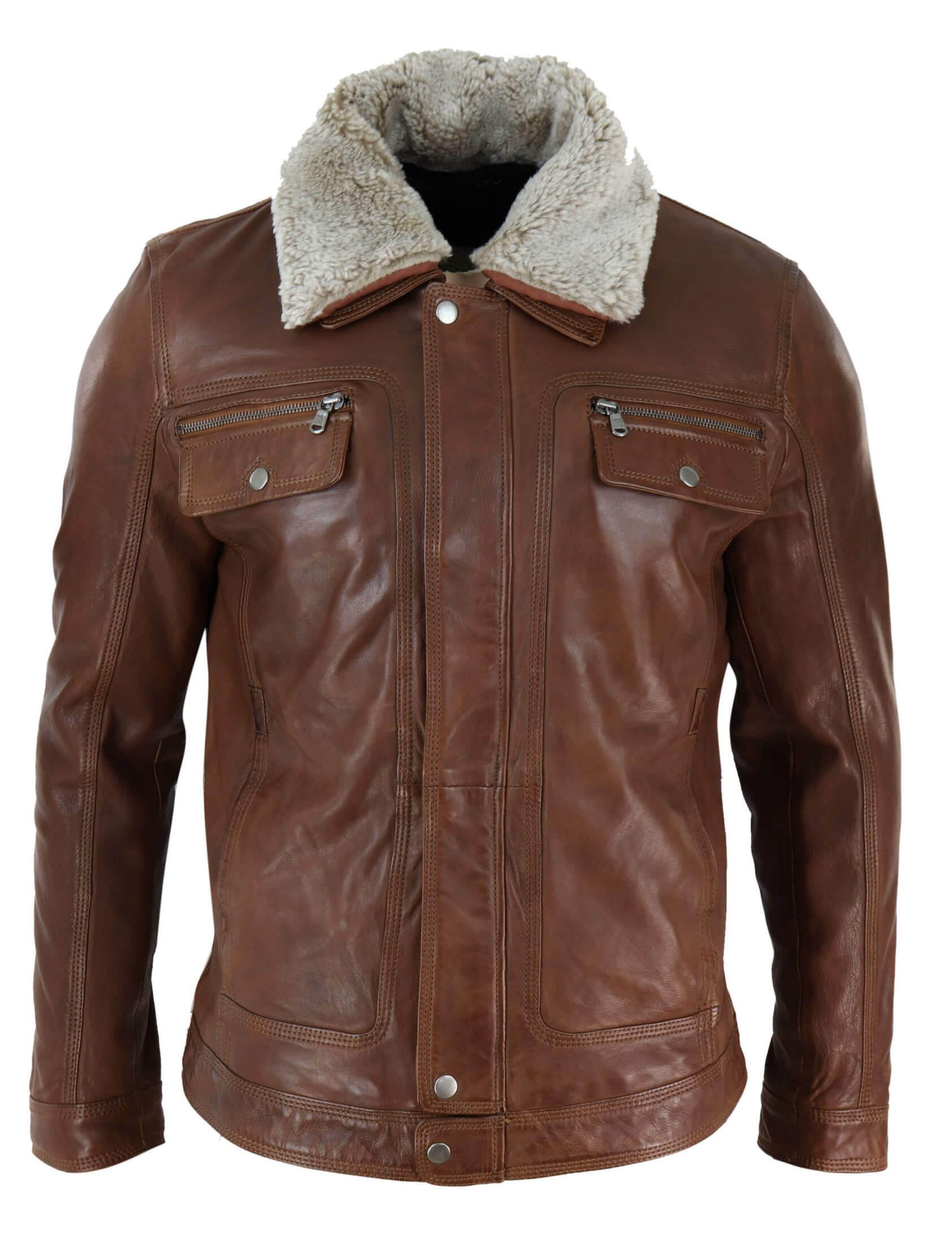 

Куртка с воротником из овчины TruClothing, цвет timber