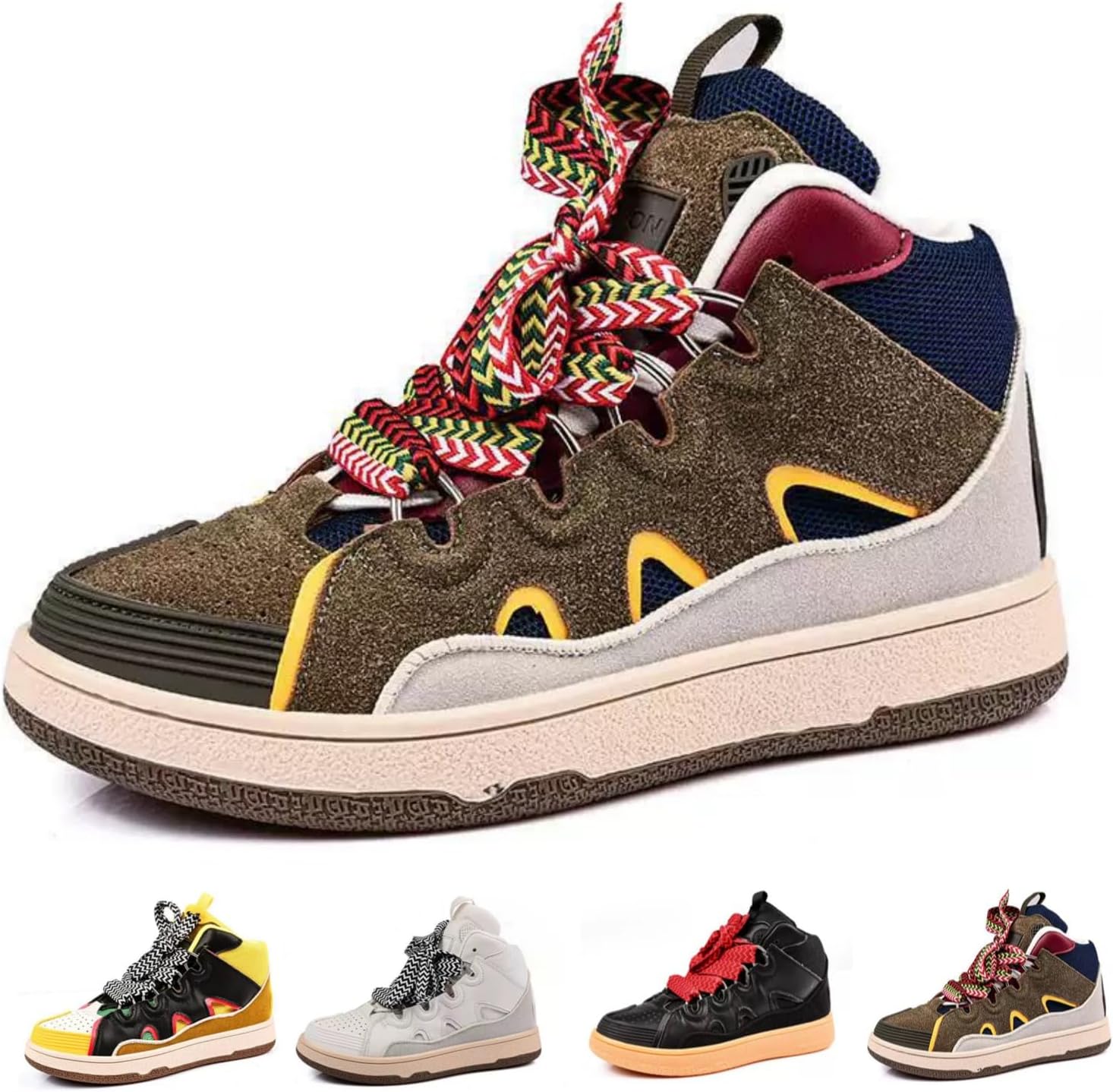 

Модные высокие массивные кроссовки для женщин и мужчин, ретро кроссовки-папины для пар, стильные, удобные кроссовки для ходьбы Macefil, коричневый