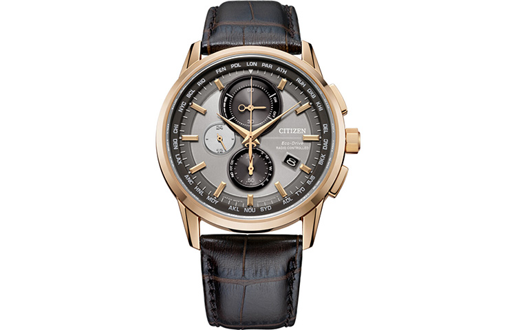 

CITIZEN Часы Ecology-Drive Collection Solar Quartz Movement Cowhide Strap Watch Men's Watch Black Dial