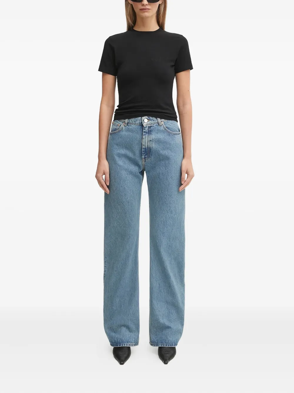 Футболка с вышитым логотипом VETEMENTS, черный — фото 2