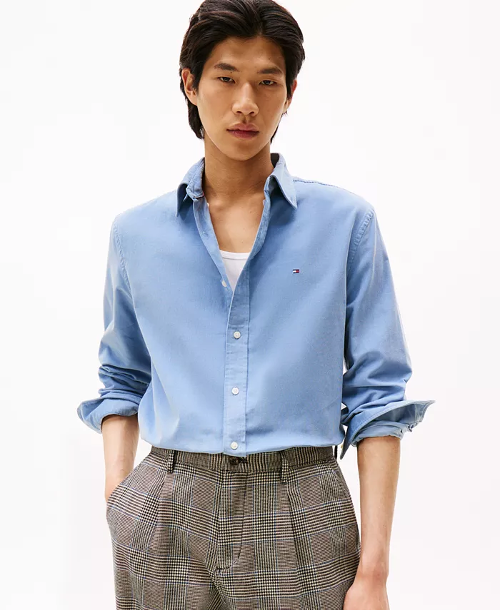 

Мужская рубашка Regular-Fit из гладкого вельвета Tommy Hilfiger, синий