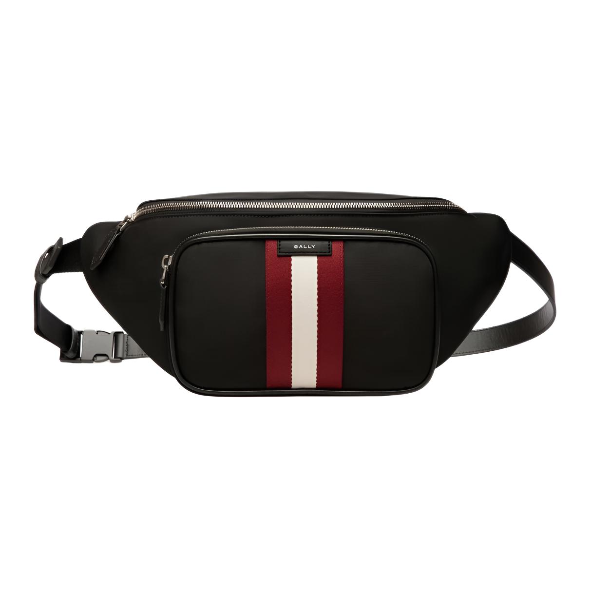 

Нейлоновая поясная сумка мужская черная BALLY, Set (Bag+Dust Bag)