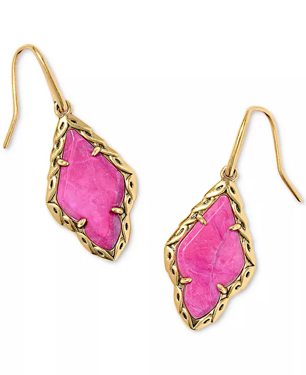 

Серьги-Подвески из стекла и перламутра с металлическим оттенком Kendra Scott, purple