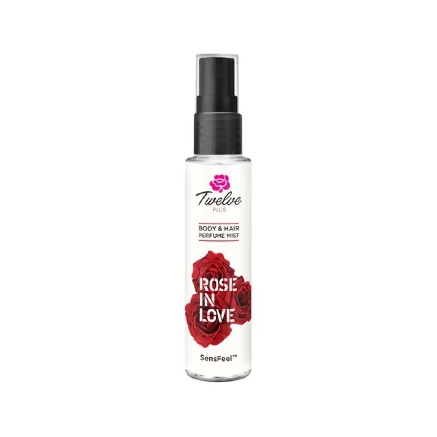 

Twelve Plus Парфюмированный туман для волос для тела Rose In Love 25 мл. น้ำหอม สเปรย์น้ำหอม, Red