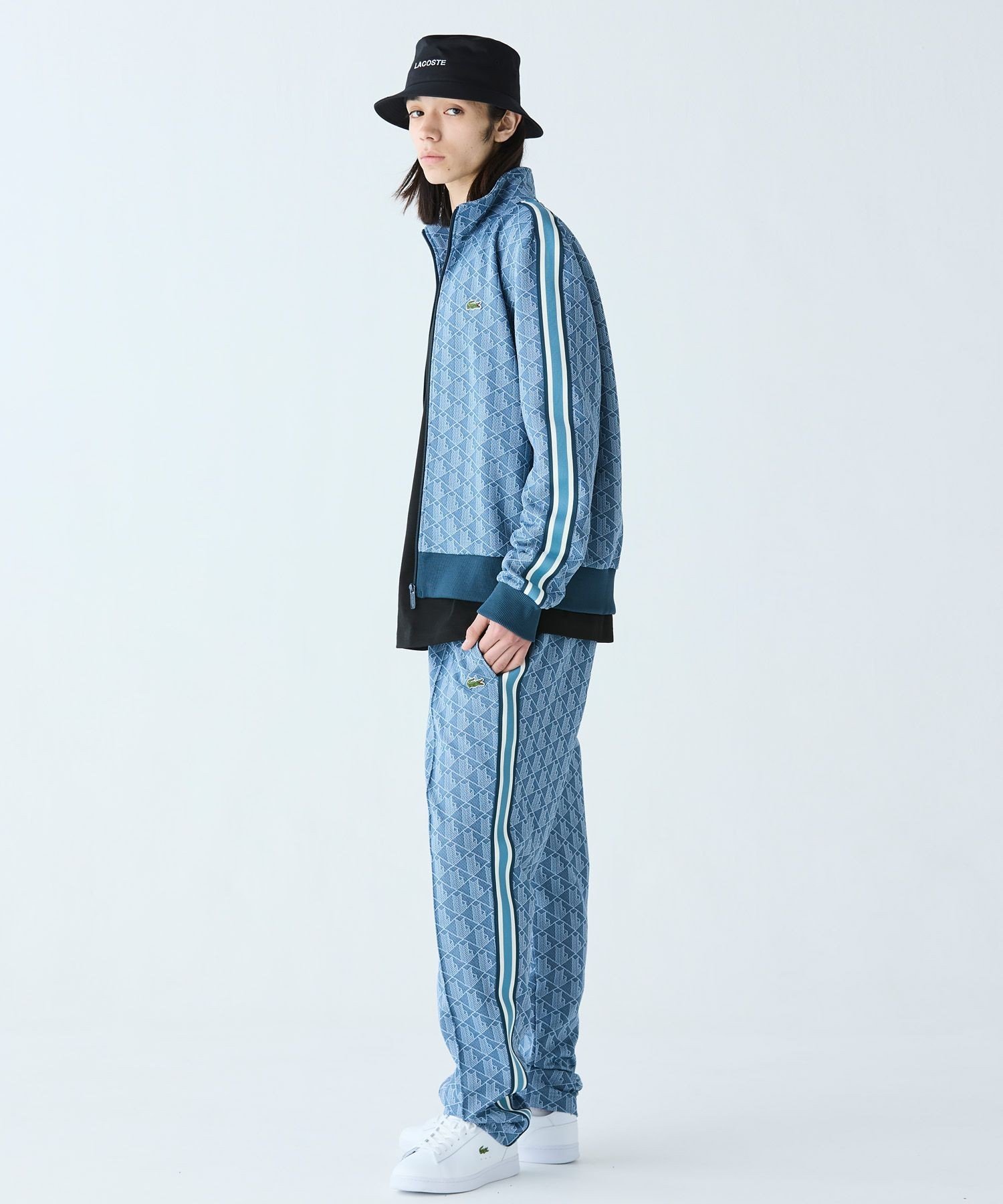 Спортивные брюки LACOSTE с монограммой, Grayish Blue