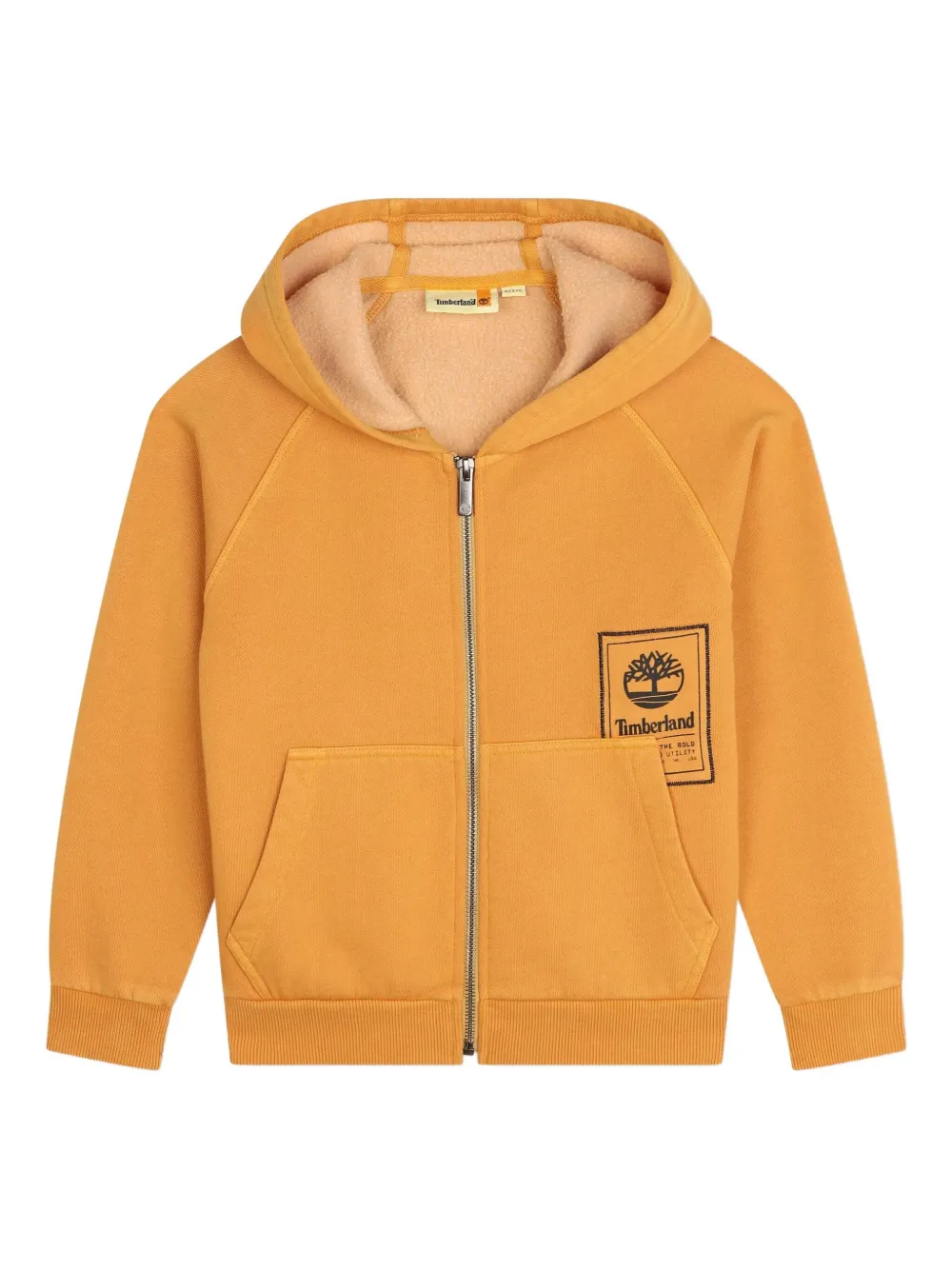 

Кардиган с капюшоном и логотипом Timberland Kids, желтый