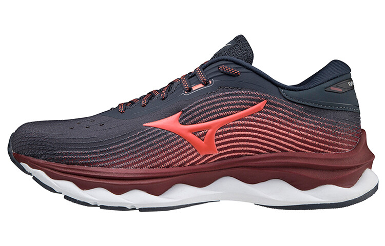 

Кроссовки Wave Sky 5 женские с низким верхом, синие/красные Mizuno