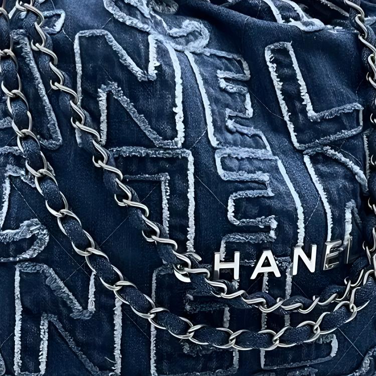 CHANEL Сумка 22Bag Denim, женская наплечная сумка Blue — фото 2