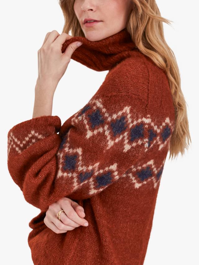 

Джемпер из плотной шерсти fair isle Celtic & Co., цвет Rust