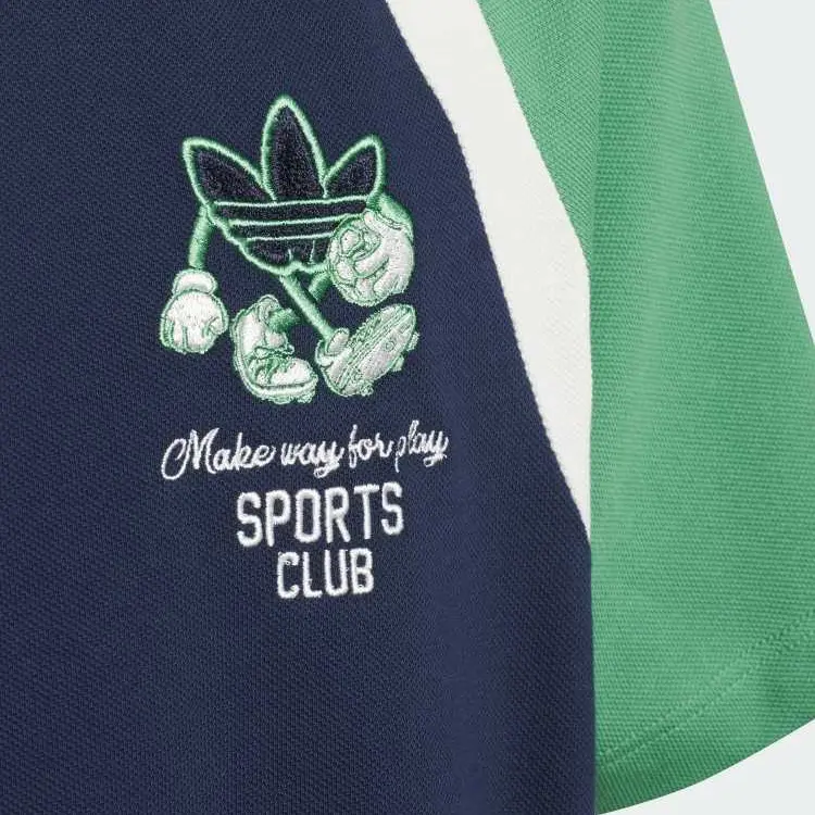 Adidas Originals Поло темный индиго детское — фото 4