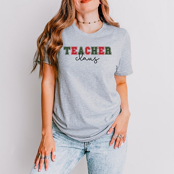 

Футболка с коротким рукавом Teacher Claus Bold Simply Sage Market, Heather Grey