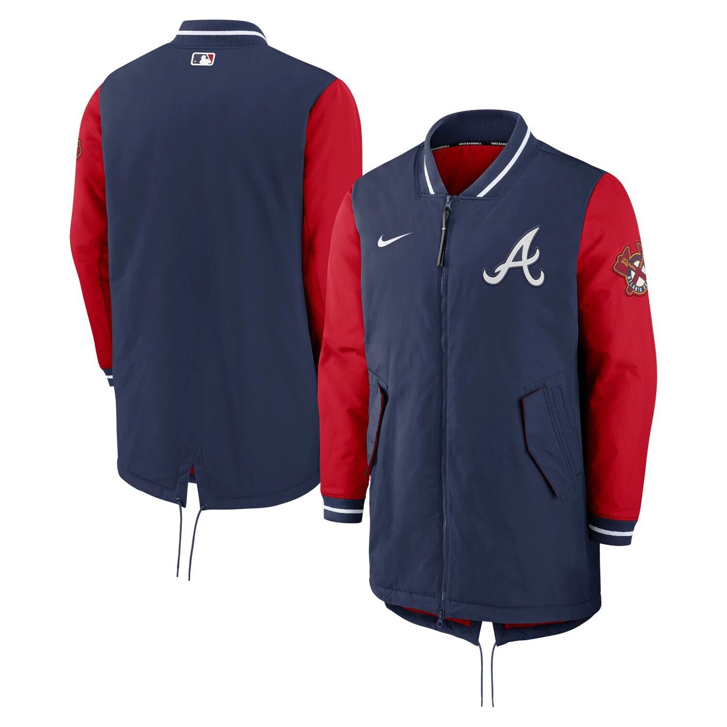 

Мужская темно-синяя куртка с молнией во всю длину Atlanta Braves Dugout Performance Nike, Синий, Мужская темно-синяя куртка с молнией во всю длину Atlanta Braves Dugout Performance Nike