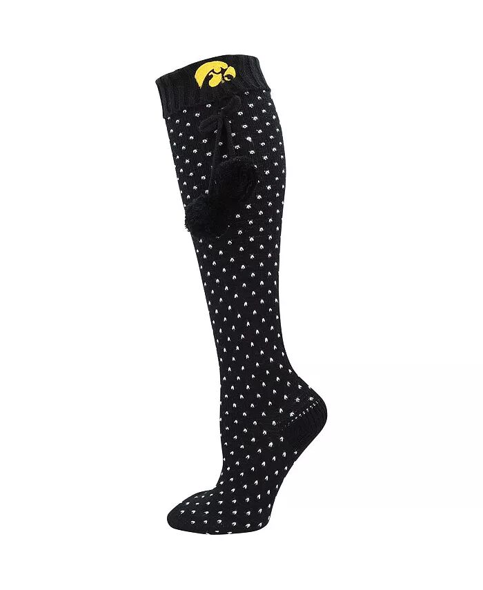 

Женские черные носки Iowa Hawkeyes выше колена ZooZatz