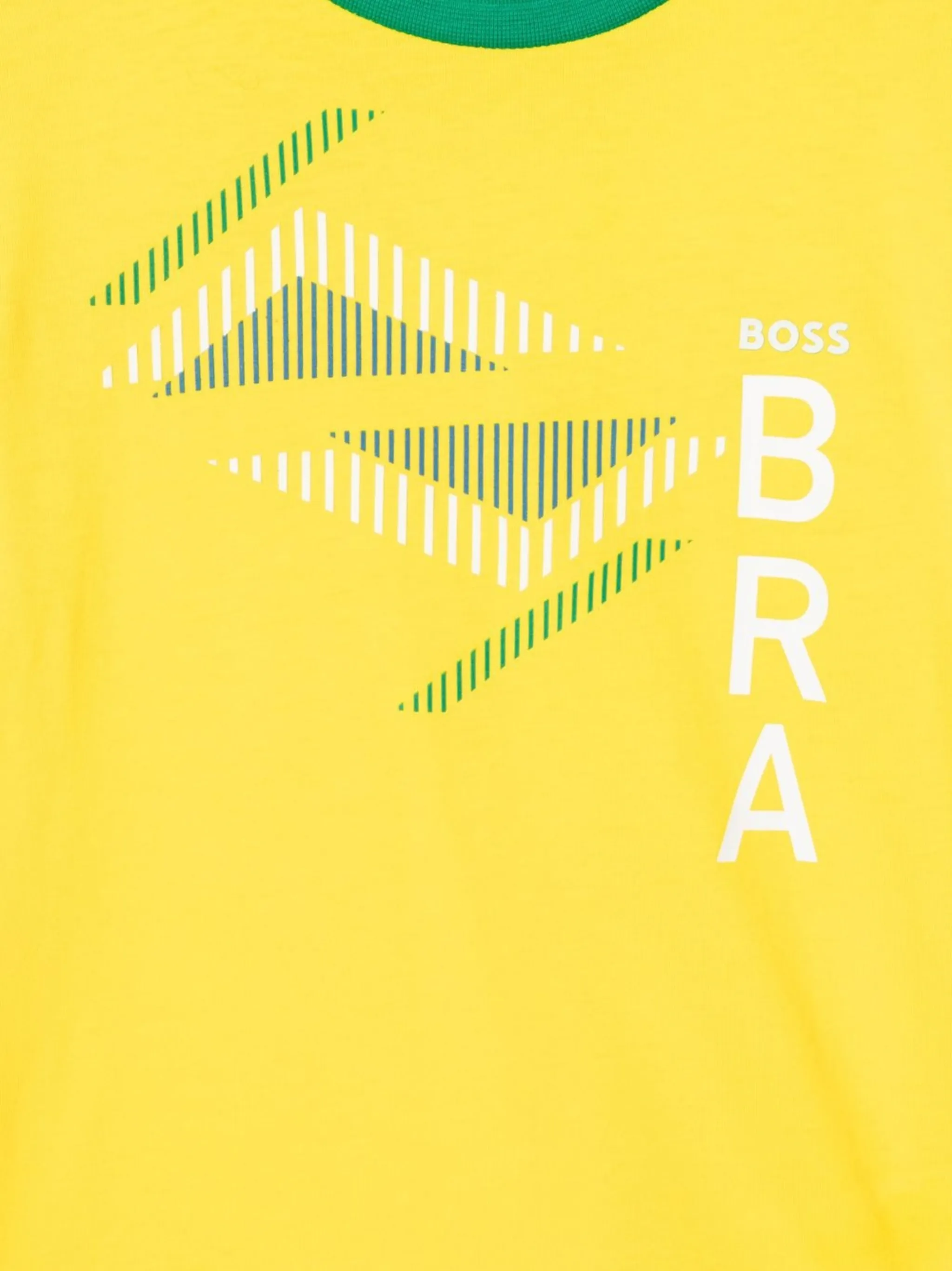 Футболка Brazil с логотипом Boss Kidswear, желтый — фото 3