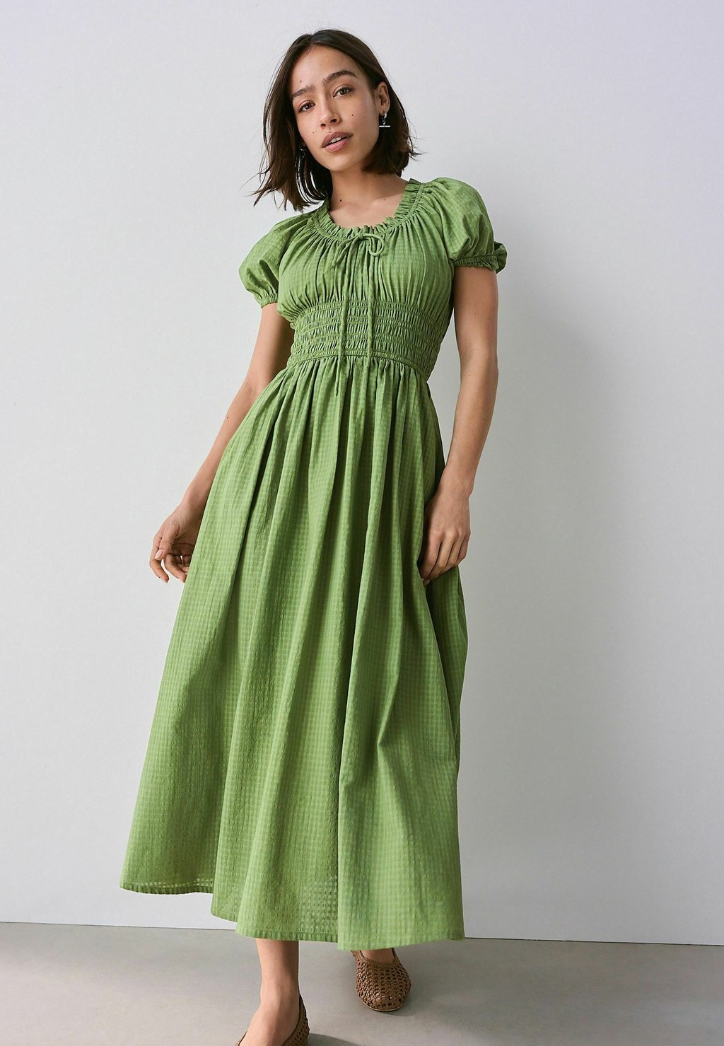 

Повседневное платье REGULAR FIT - PUFF SLEEVE Next, зеленый