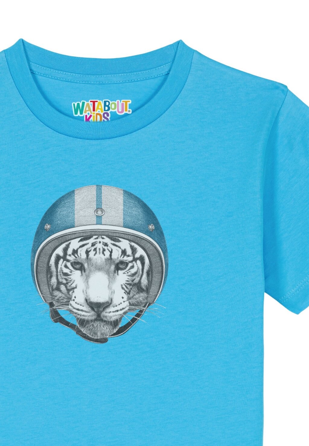 Принт на футболке Racing Tiger watapparel, бирюзовый — фото 2
