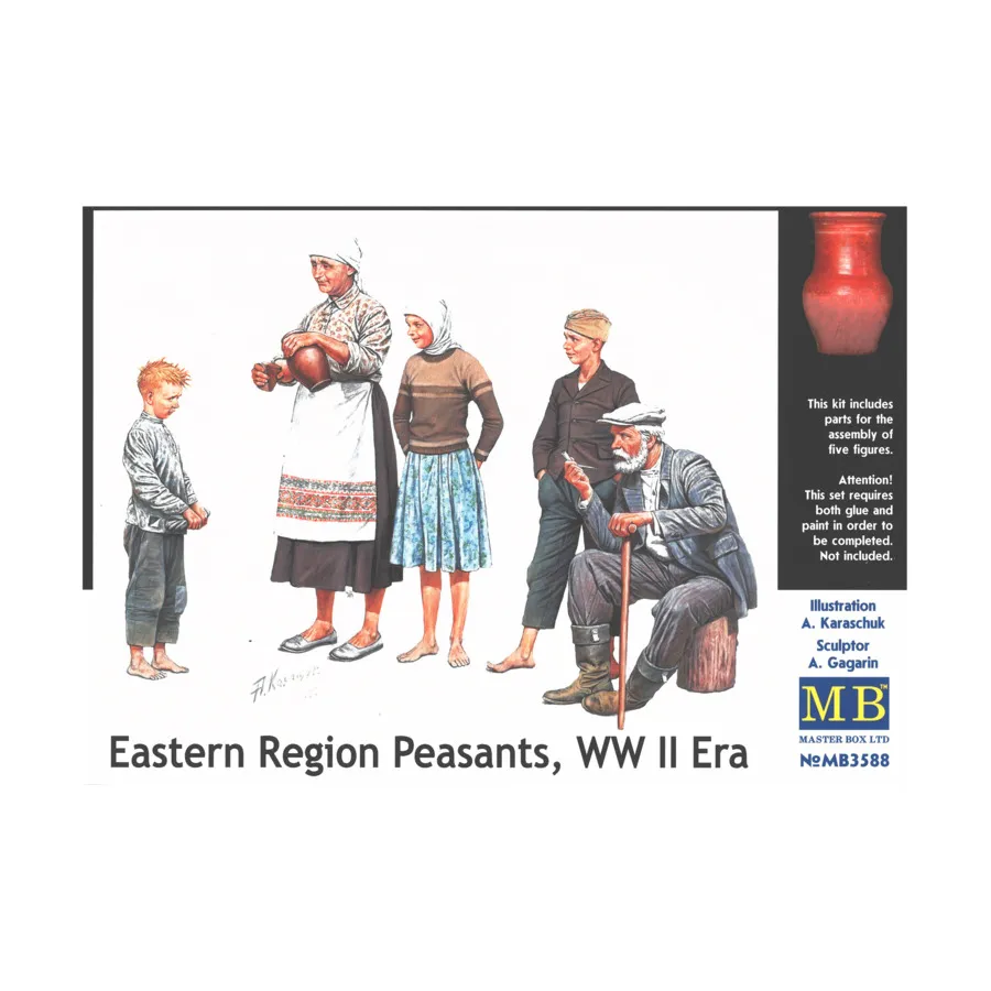 

Крестьяне Восточного региона, WWII Models - Civilians & Assorted (1:35) (Master Box)