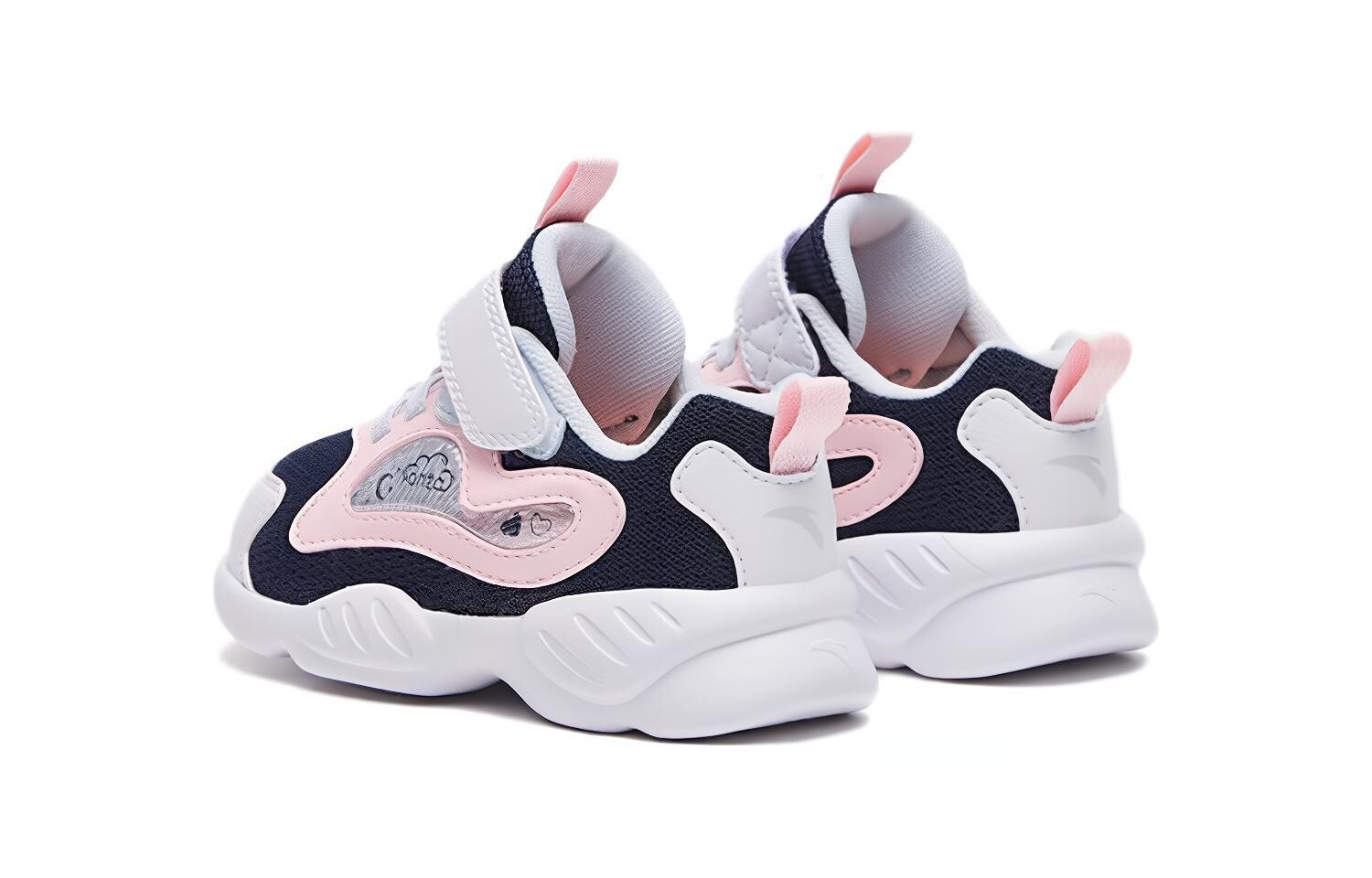 Кроссовки Anta kids Toddler Shoes TD Low-top Black/white/pink — фото 4