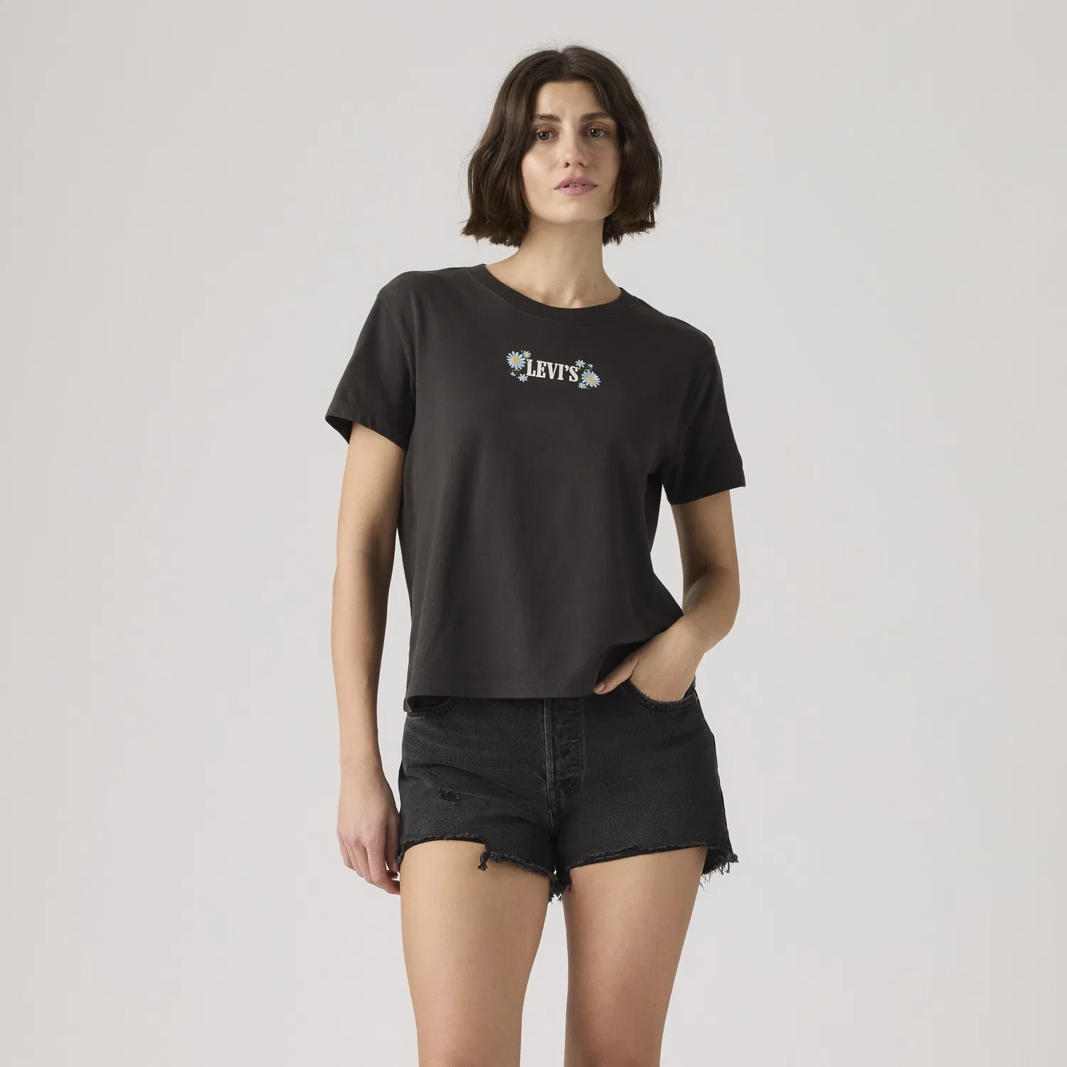Футболка с коротким рукавом и графическим логотипом Levi's, Black — фото 3