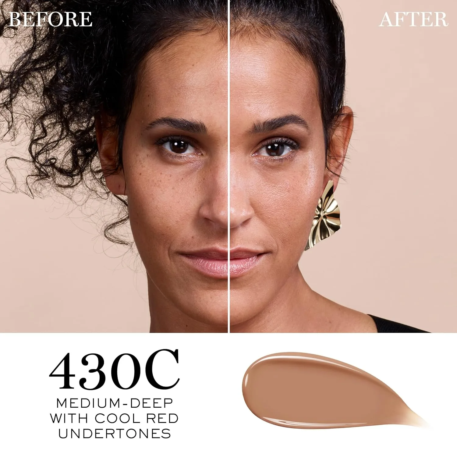 Тональный крем Lancôme Teint Idole Ultra Wear Care & Glow Longwear Foundation с SPF 27, увлажняющий, со средней степенью покрытия, которое можно наслаивать, и сияющим финишем., 430C: medium-deep with cool red undertones — фото 2