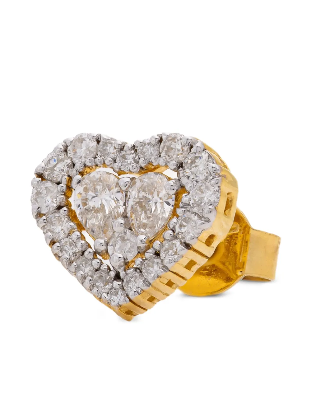 

Серьги Heart из желтого золота с бриллиантами Munnu The Gem Palace, золотой
