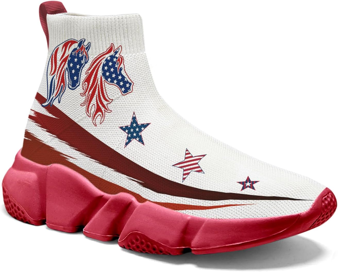 

Мужские кроссовки Hetios с граффити, слипоны для бега, размер плюс 7-15, модель July Fourth, July Fourth 26