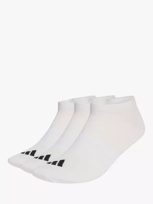 Тонкие и легкие низкие носки Thin & Light Essentials, упаковка из 3 штук, белые adidas