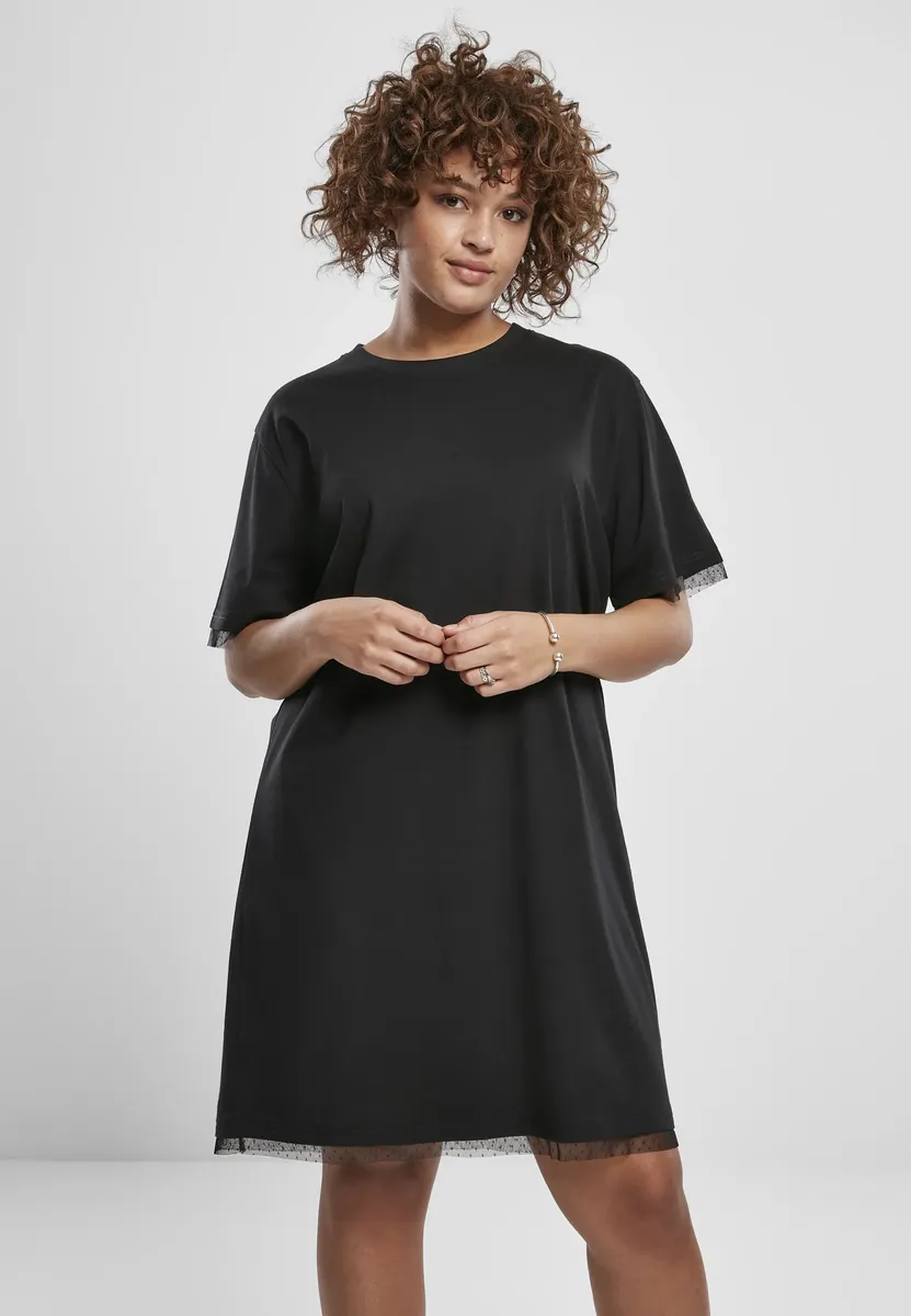 

Платье-рубашка URBAN CLASSICS " Urban Classics Women's Ladies Free Lace Hem Tee Dress" (1 шт.), черный
