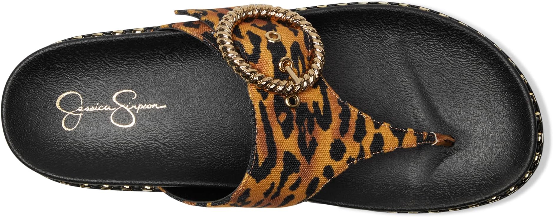Сандалии Jessica Simpson Cymmeri Buckle Sandals, Natural Tiger Print — фото 2