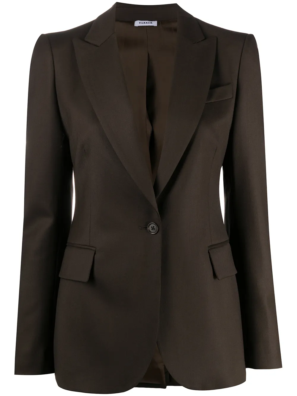 

Блейзер с длинными рукавами и карманами P.A.R.O.S.H., коричневый