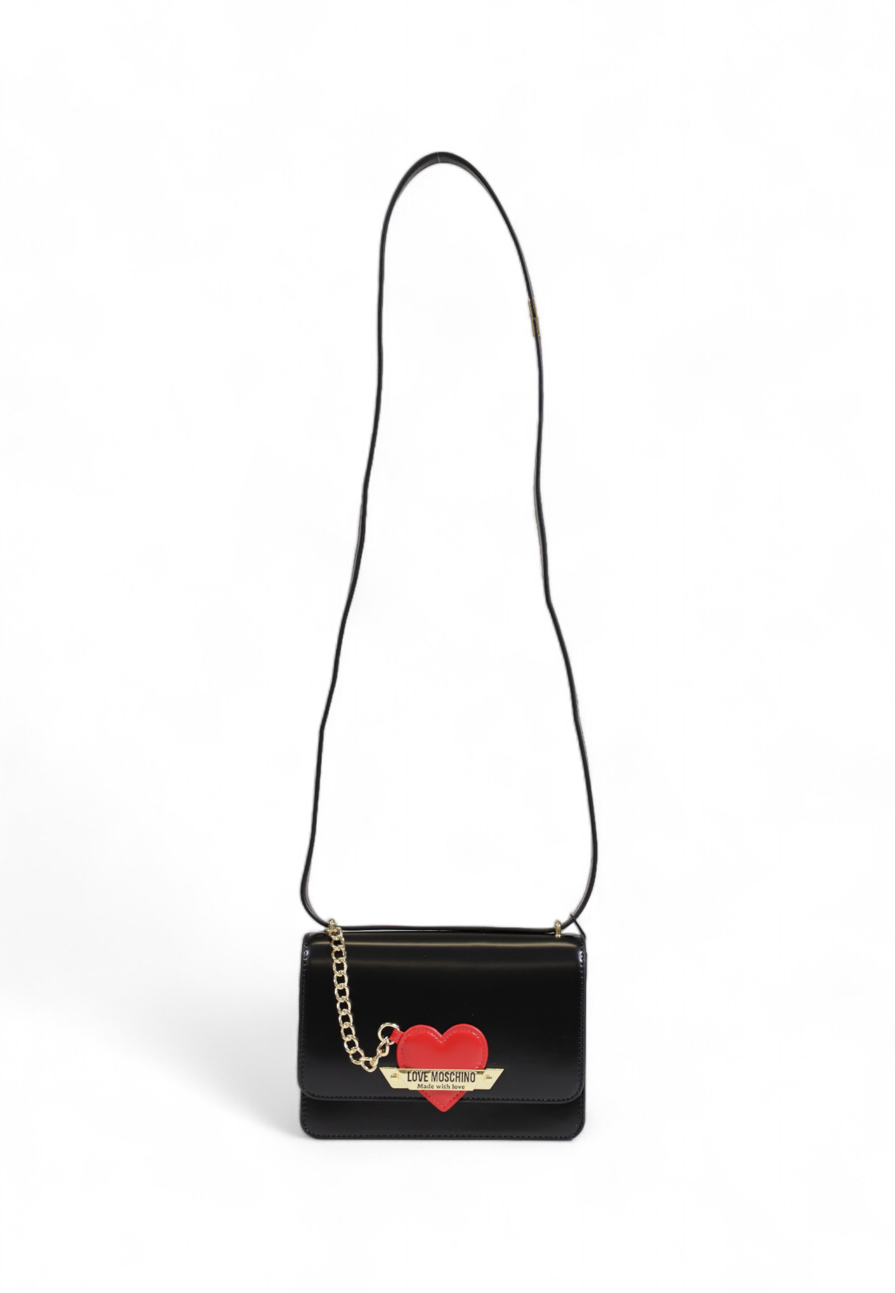 

Сумка Love Moschino с красным сердцем, черный