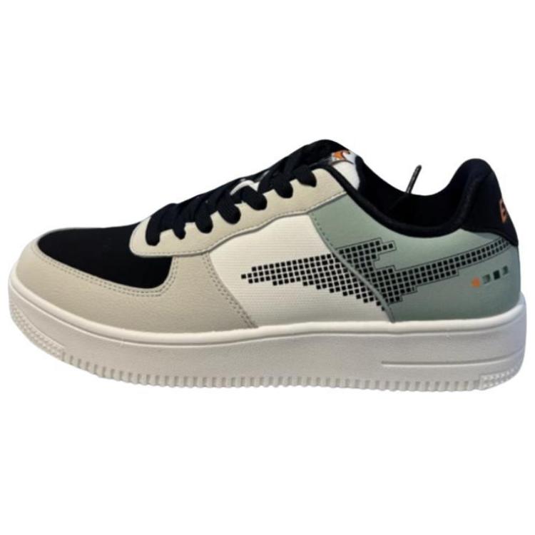 

Износостойкие низкие скейтерские кроссовки мужские белый черный зеленый Erke, черный белый зеленый