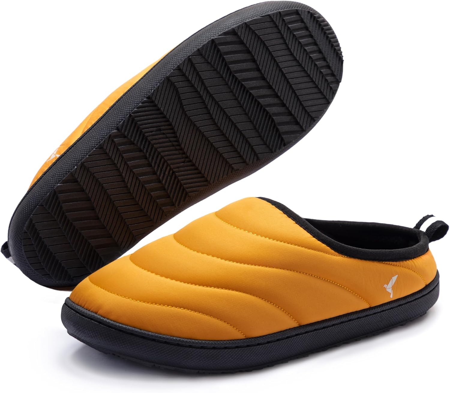 

Мужские стеганые тапочки RockDove Trail-Therm с мемори-пеной для кемпинга и использования дома и на улице с противоскользящей резиновой подошвой, желтый