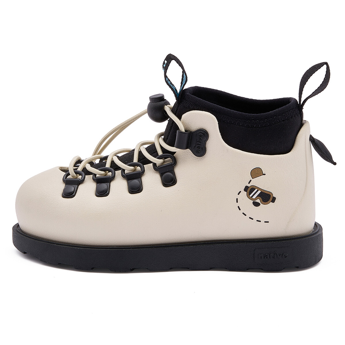 

Fitzsimmons Kids Boots Kids Oat Milk|принт с белым медведем|черный Native Shoes, черный