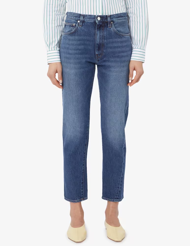 

Джинсы с перекрученными швами TOTEME, цвет Washed Blue