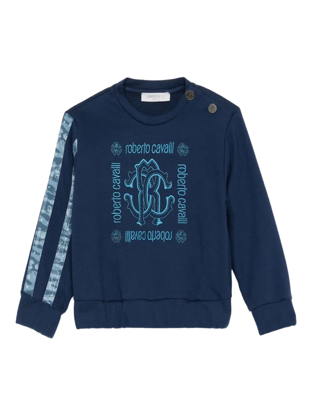 

Толстовка с логотипом Roberto Cavalli Junior, синий