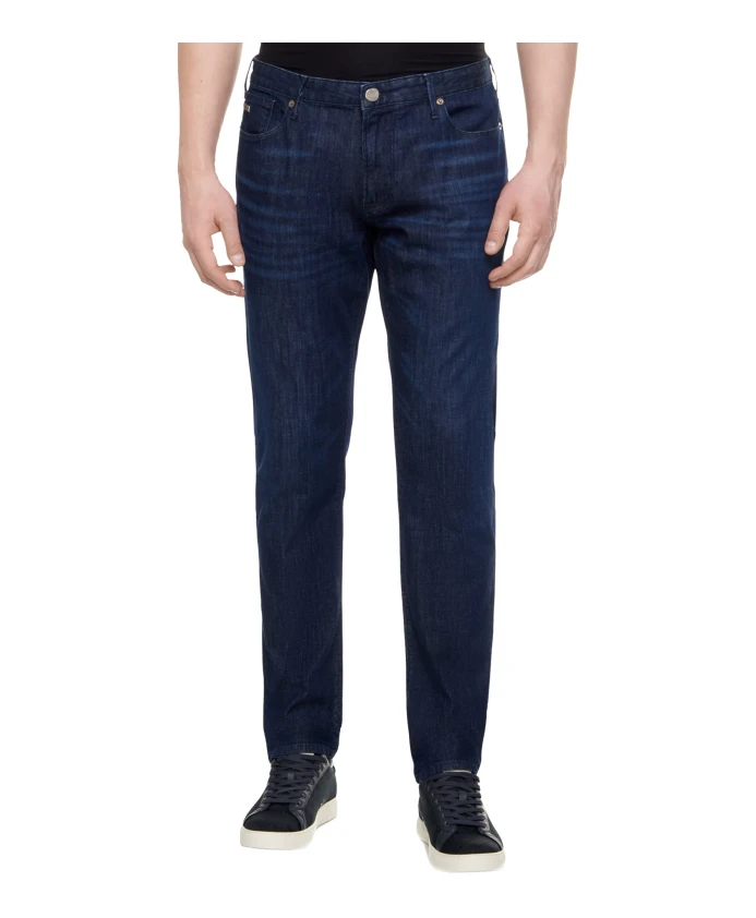 

Джинсы J06 с эффектом потертости, зауженный крой, деним 8 унций. Emporio Armani, синий