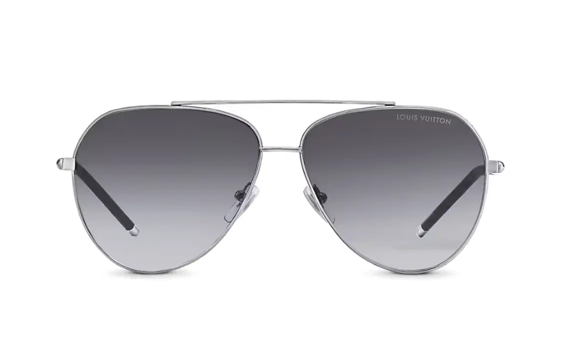 

Авиаторские солнцезащитные очки Alloy для мужчин silver LOUIS VUITTON, серебряный