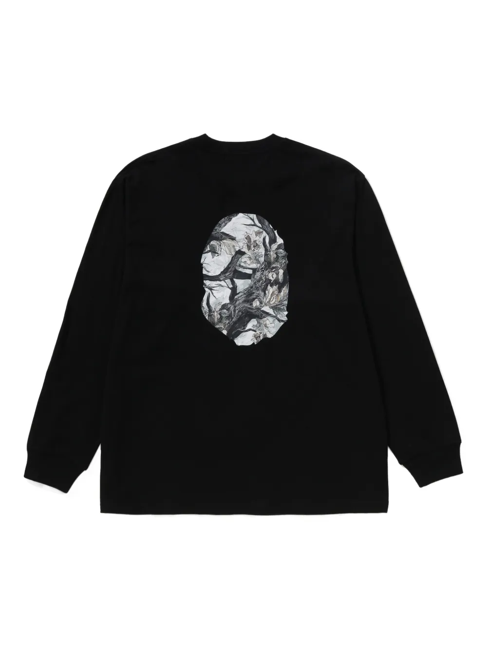 Футболка с длинным рукавом и графическим принтом A BATHING APE, черный — фото 2
