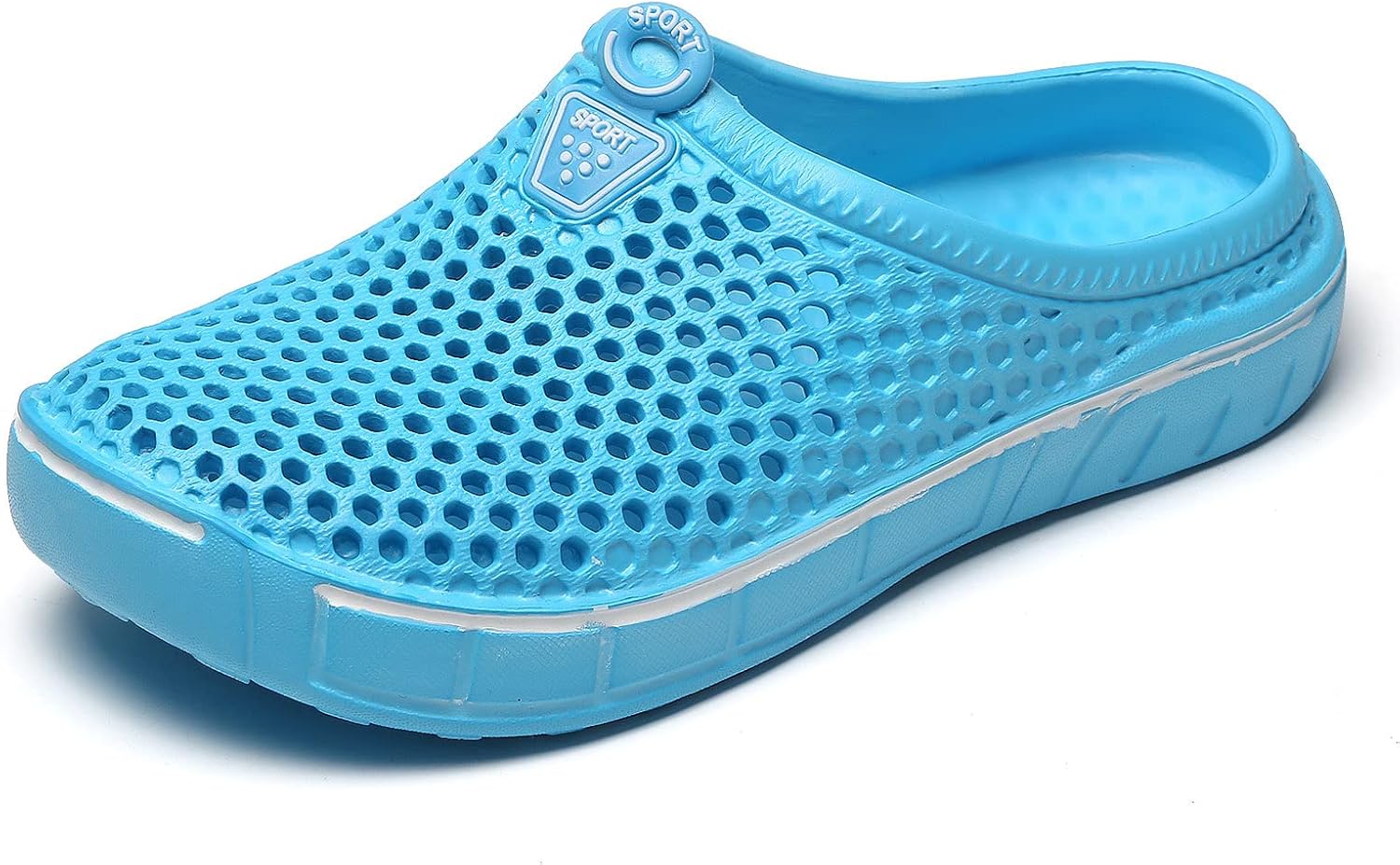 

Женские садовые сабо FLIOZY, мужские пляжные туфли для воды, тапочки-сандалии, дышащие повседневные легкие уличные прогулочные туфли, унисекс, небесно-голубой