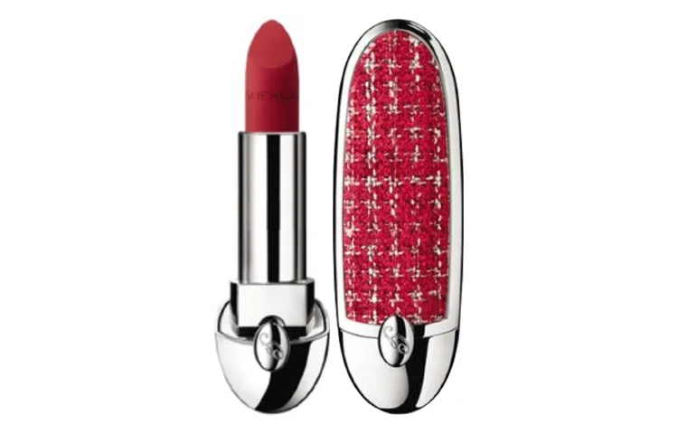 GUERLAIN Carmine Shell Vintage Edition помада-крем с эффектом матового шелка с драгоценными камнями 3,5 г, N°360+ rouge tweed shell — фото 4
