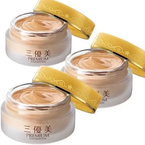 Тональная основа Miyubi Medicated Premium Foundation, натуральный, набор 3 шт., 25 г
