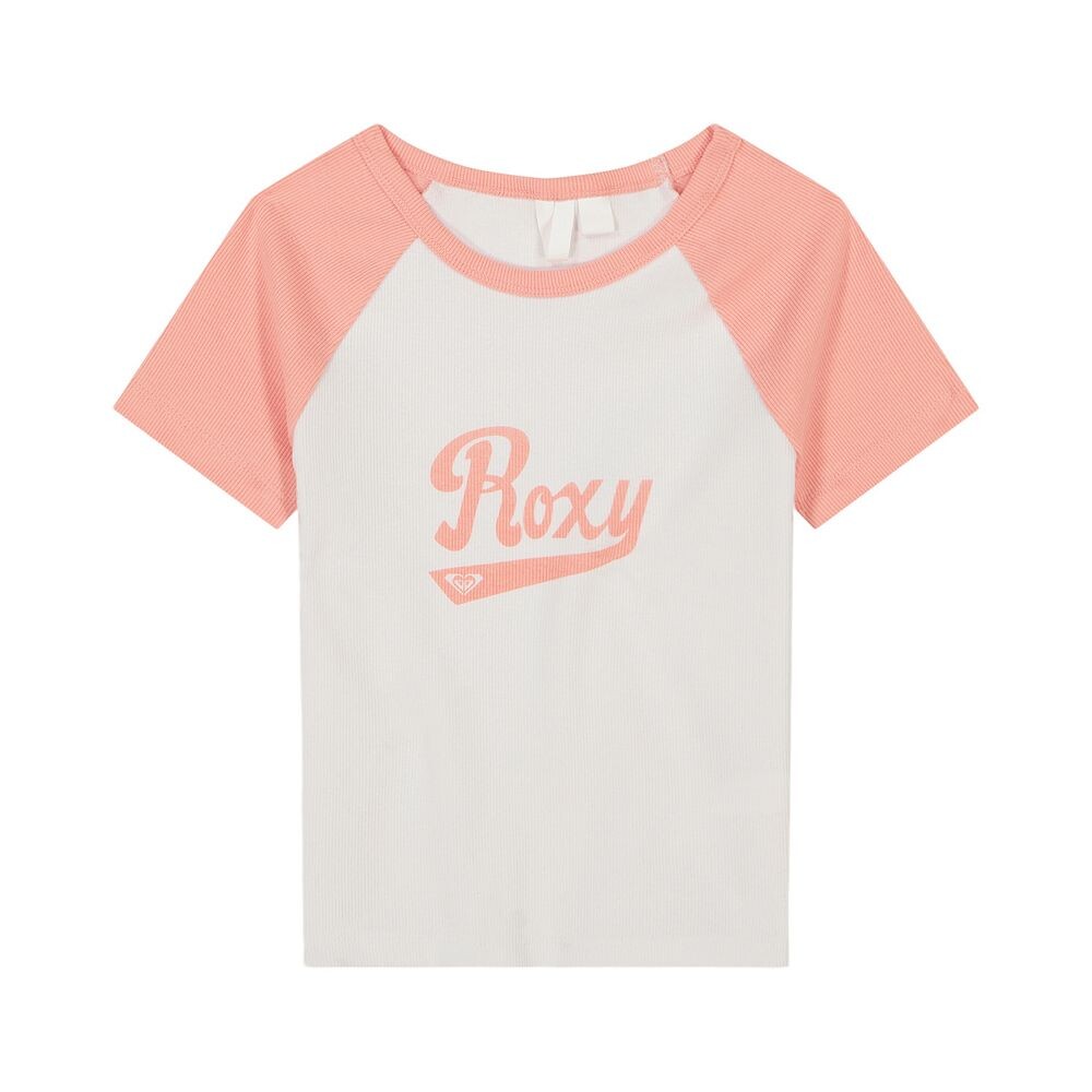 

Футболка Roxy в рубчик с фирменным рисунком Roxy для девочек 7–16 лет, розовый