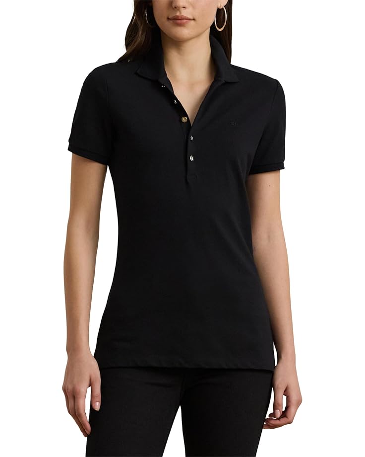 

Рубашка поло Lauren Ralph Lauren Piqué Polo Shirt, цвет Polo Black