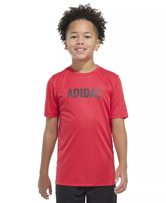 

Футболка с коротким рукавом и градиентным логотипом Big Boys adidas, красный